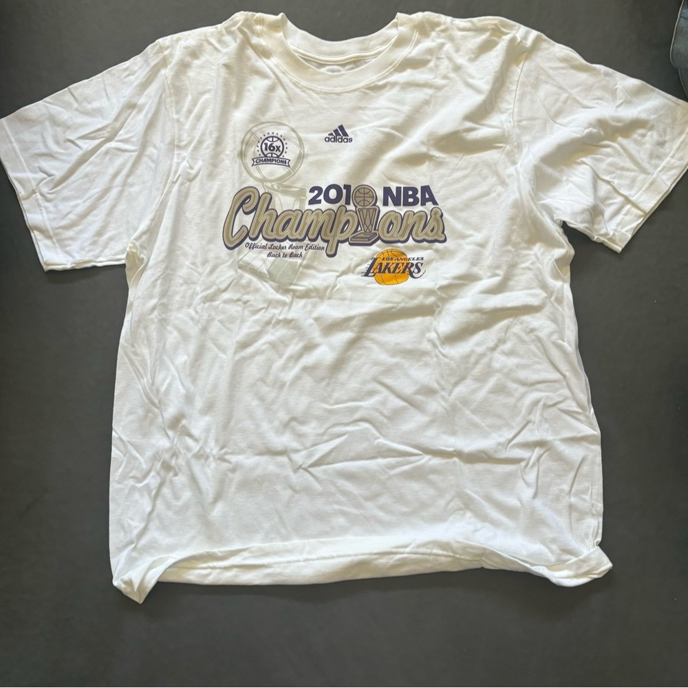 Lakers 2010 NBA Championship TShirt Official NBA Shirt Adidas